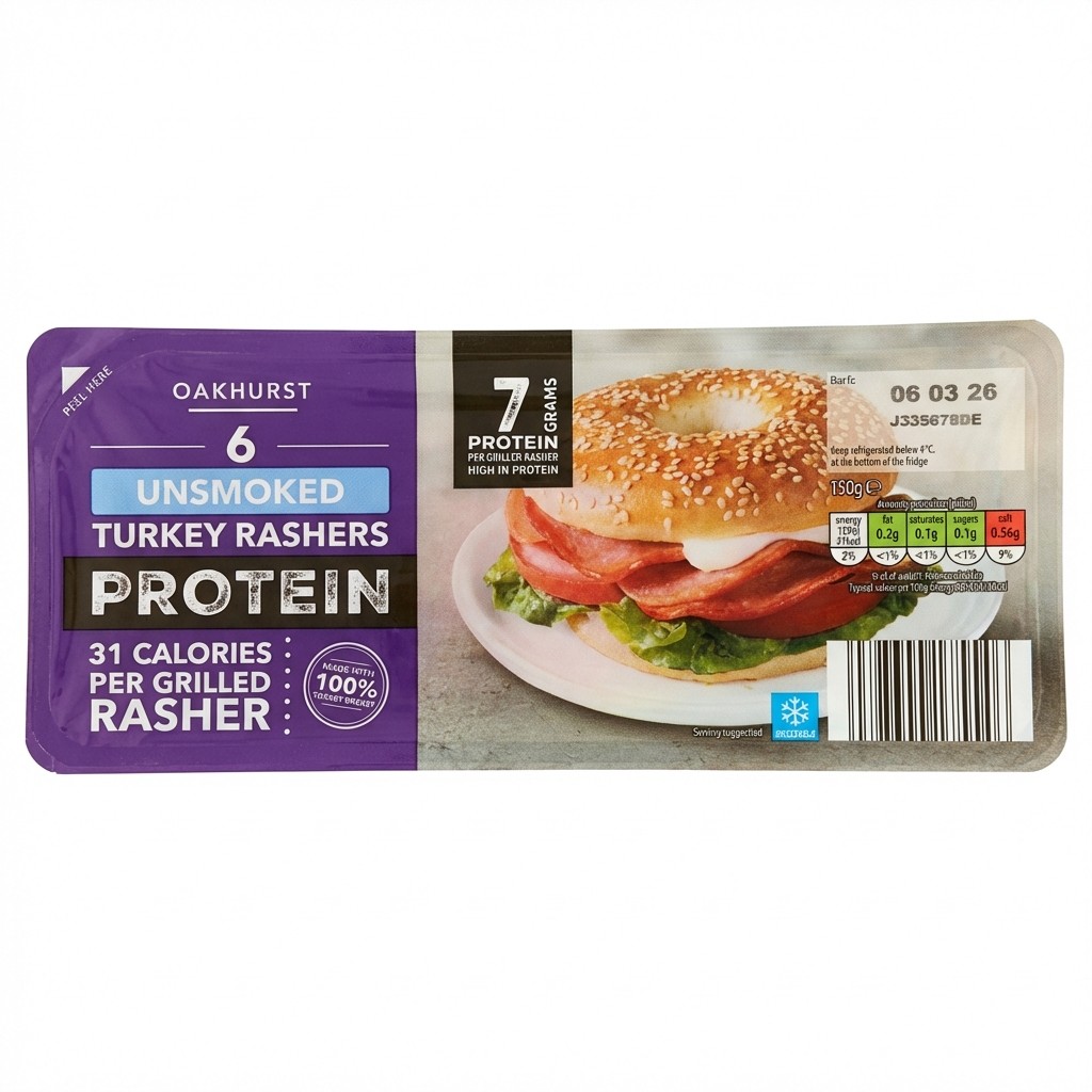 Oakhurst Unsmoked Turkey Rashers 150g