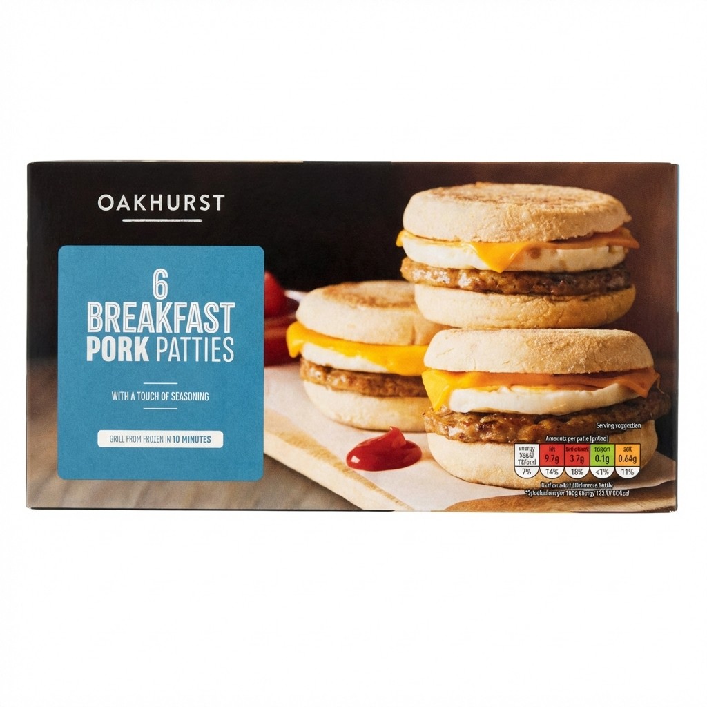 Oakhurst Breakfast Pork Patties 342g