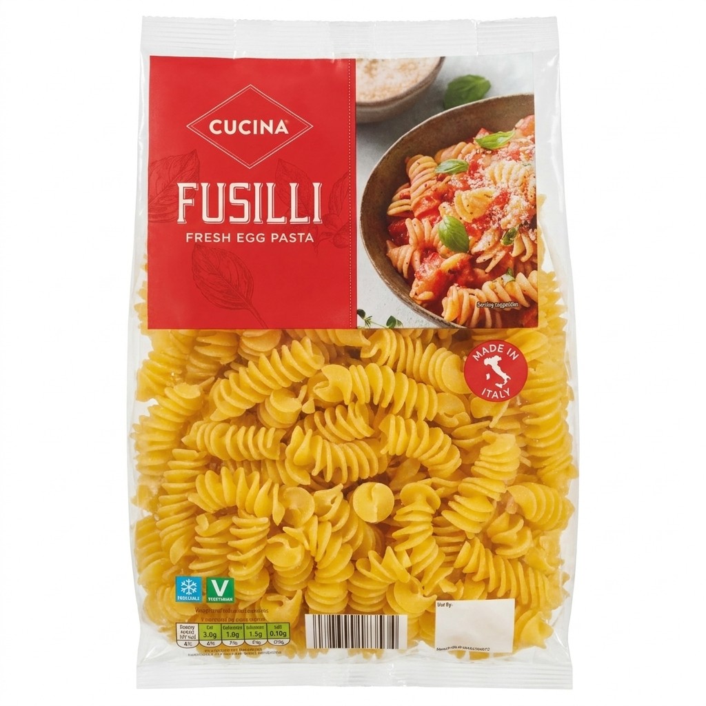 Cucina Fusilli Fresh Egg Pasta 500g