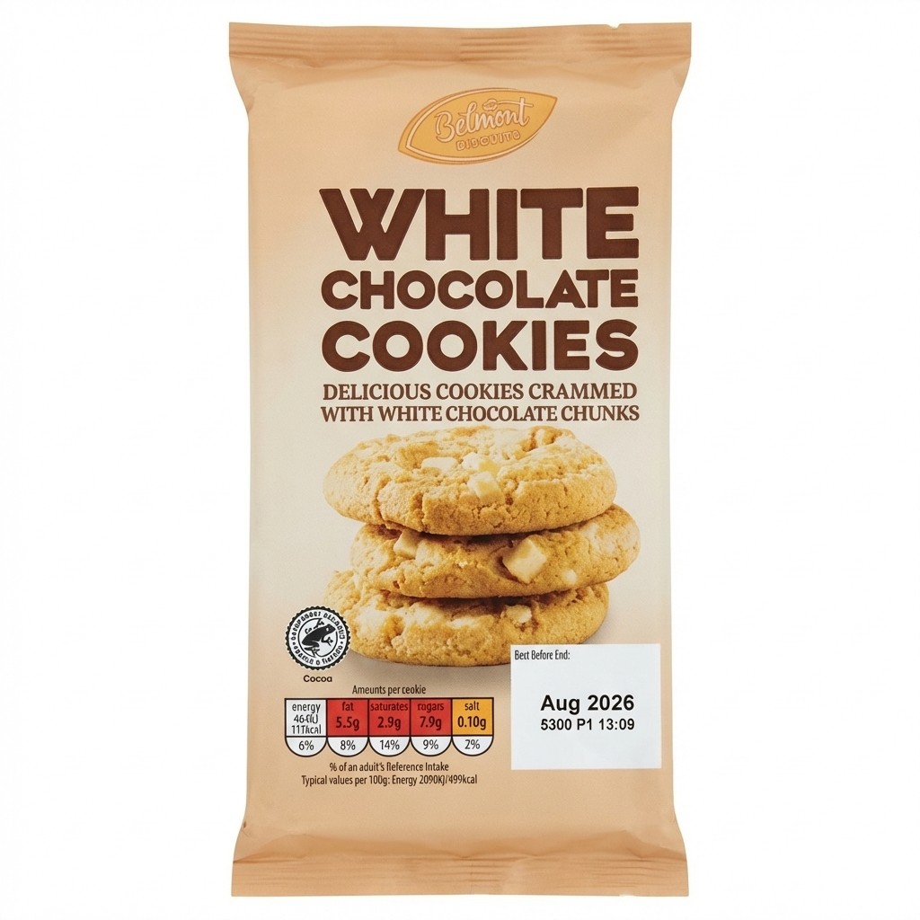 Belmont Biscuits White Chocolate Cookies 200g