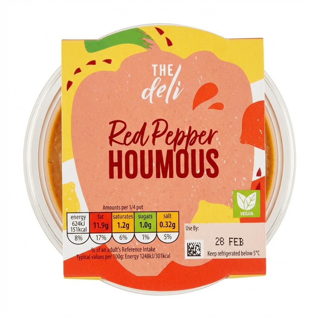 The Deli Red Pepper Houmous 200g