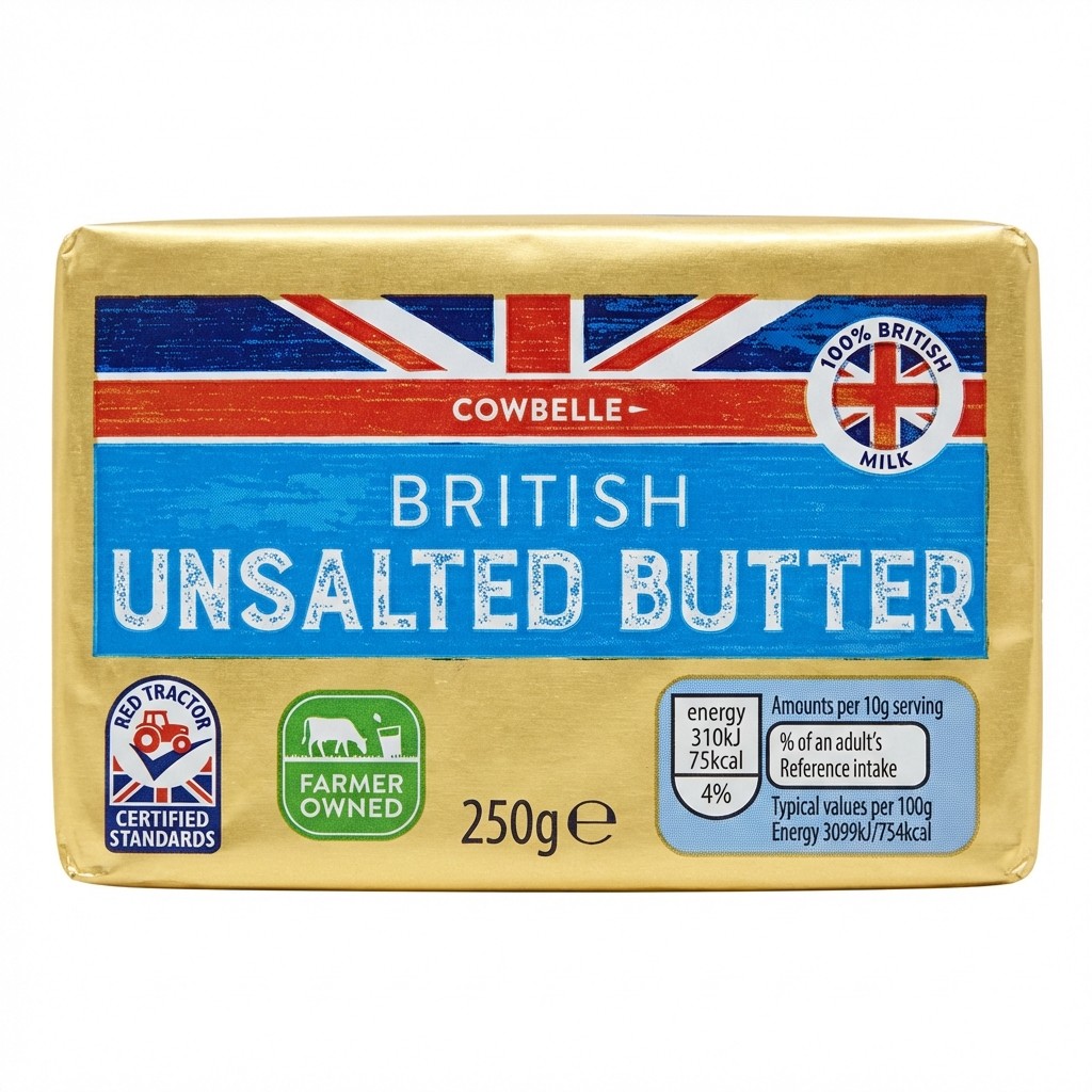Cowbelle British Unsalted Butter 250g