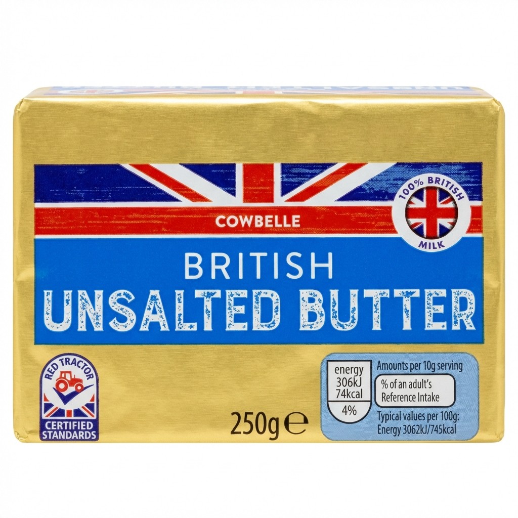 Cowbelle British Unsalted Butter 250g