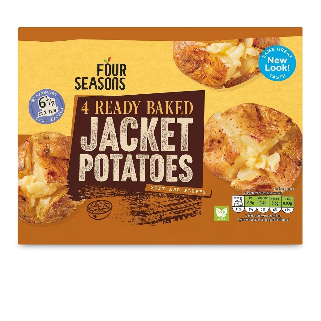 Four Seasons Ready Baked Jacket Potatoes 800g
