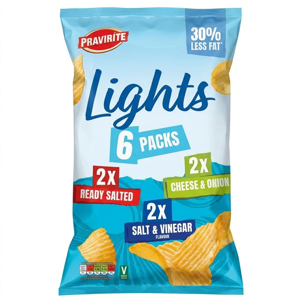 Ridged Lights Crisps 6 packs