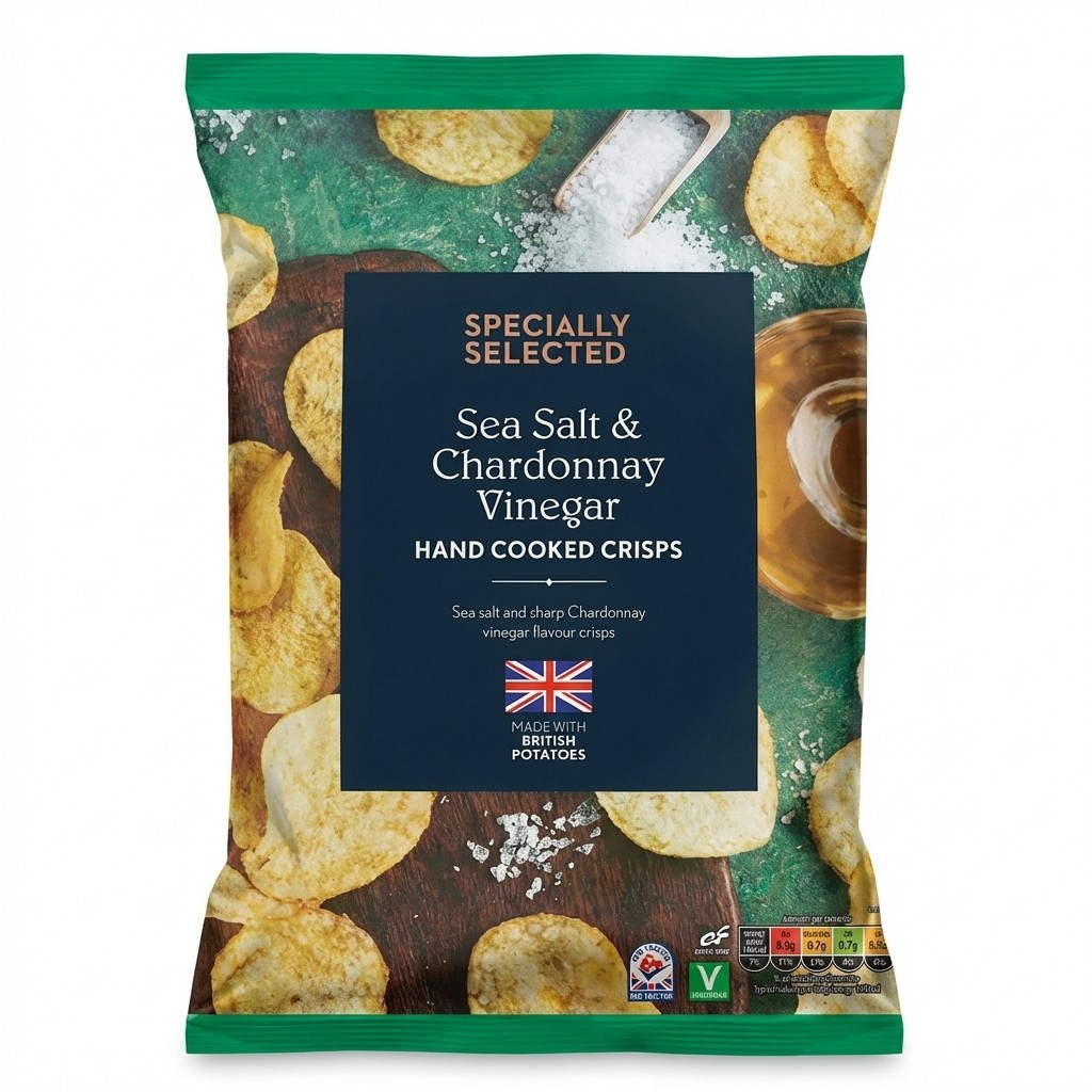Specially Selected Sea Salt & Chardonnay Vinegar Crisps 150g