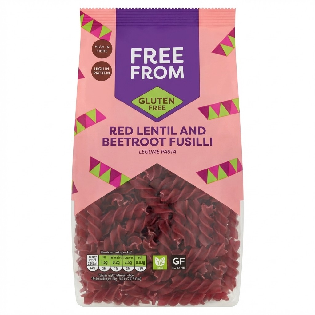Free From Red Lentil and Beetroot Fusilli 250g