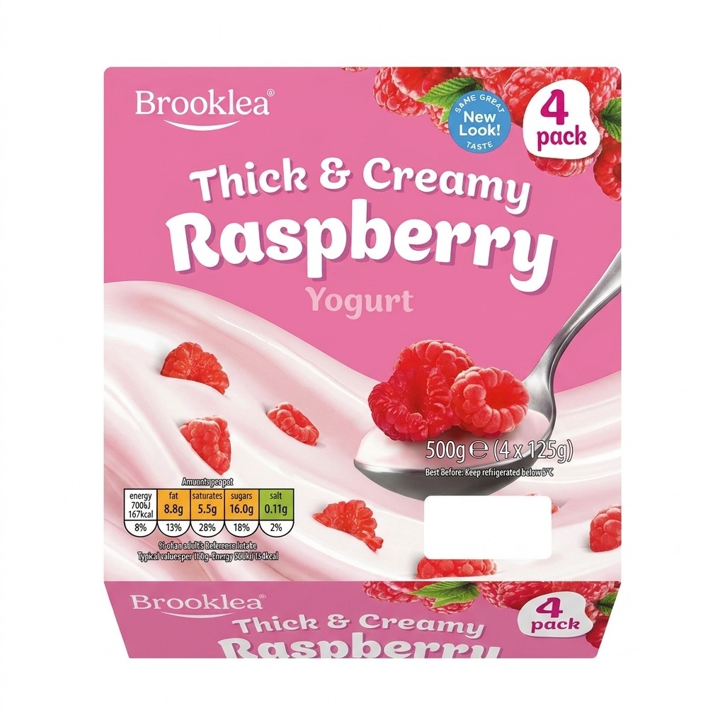 Brooklea Thick & Creamy Raspberry Yogurt 500g