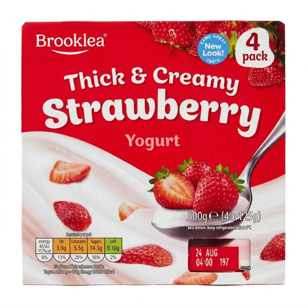 Brooklea Thick & Creamy Strawberry Yogurt 500g