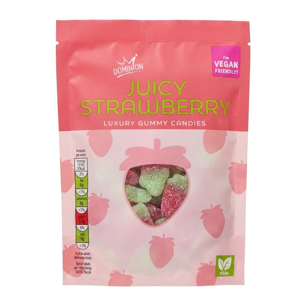 Dominion Juicy Strawberry Gummy Candies 120g