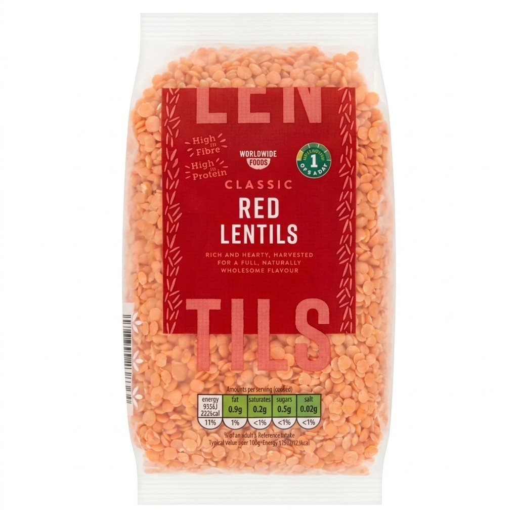 Worldwide Foods Classic Red Lentils 500g