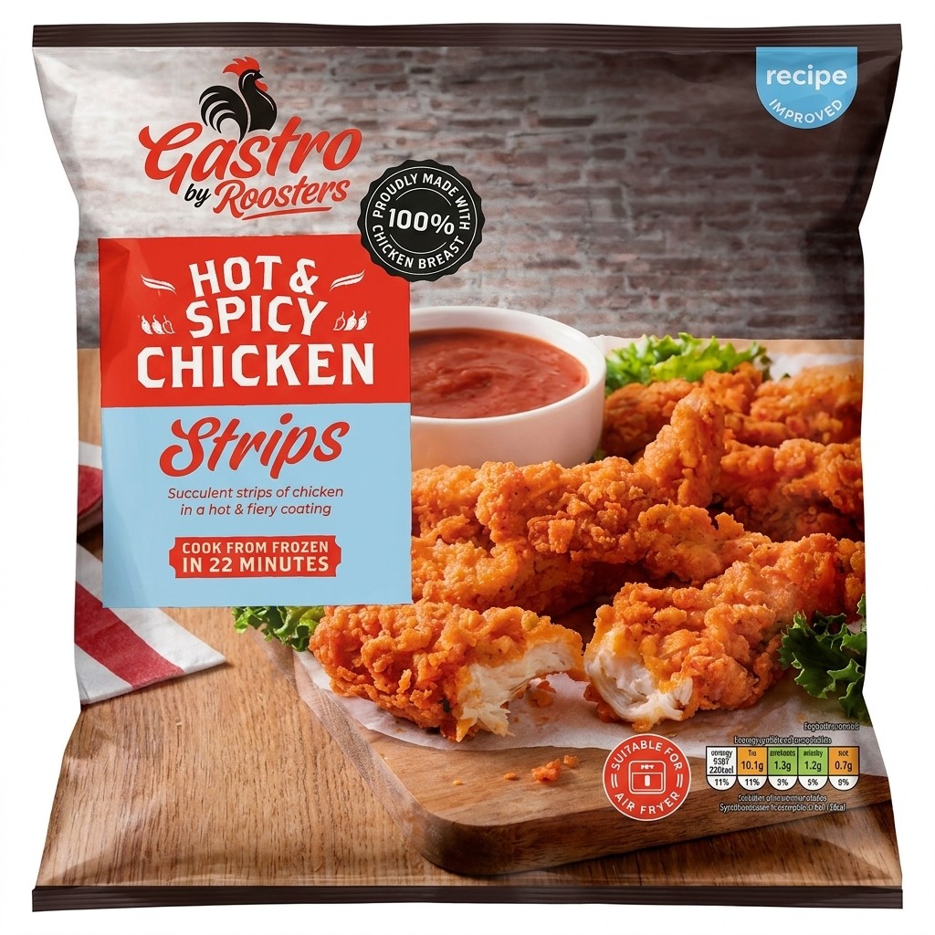 Gastro Hot & Spicy Chicken Strips 600g