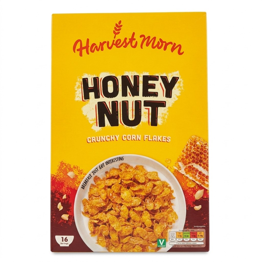 Harvest Morn Honey Nut Crunchy Corn Flakes 500g