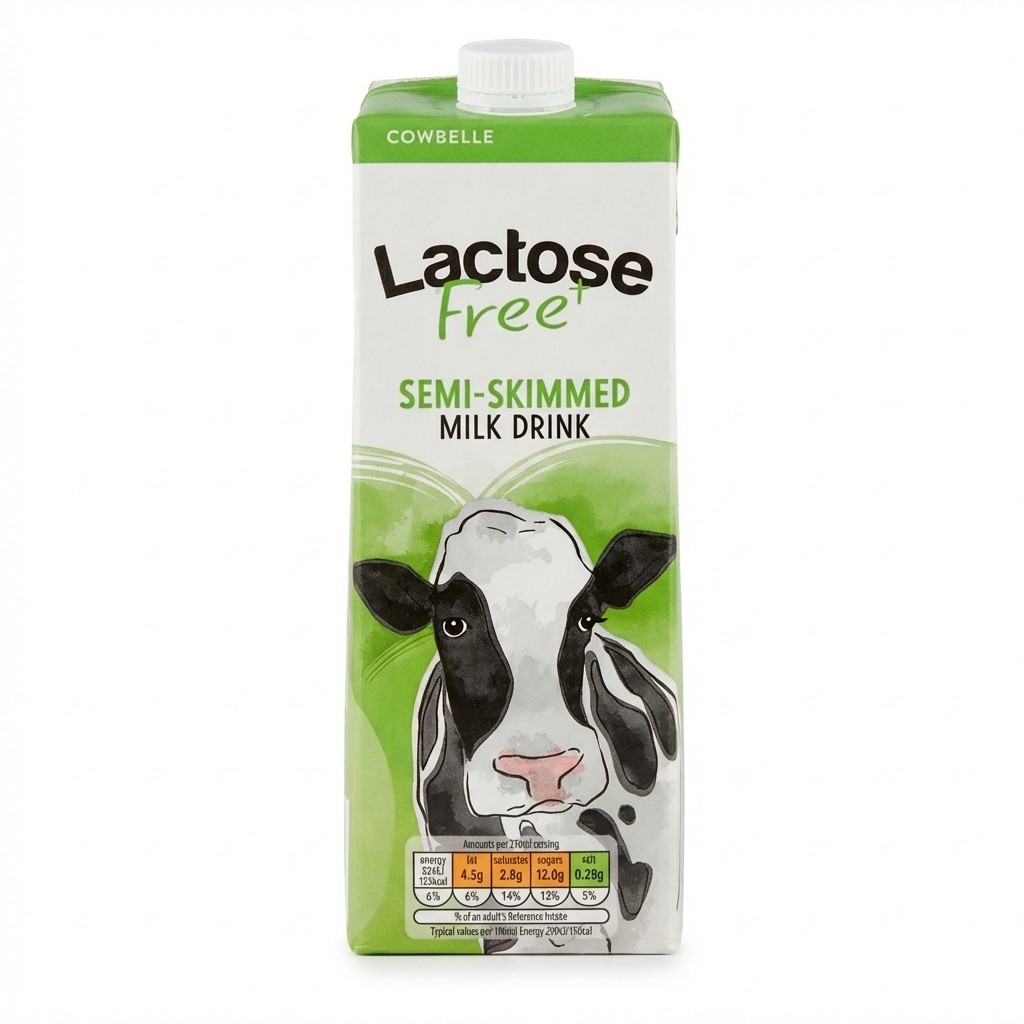 Cowbelle Lactose Free Semi-Skimmed Milk Drink 1l