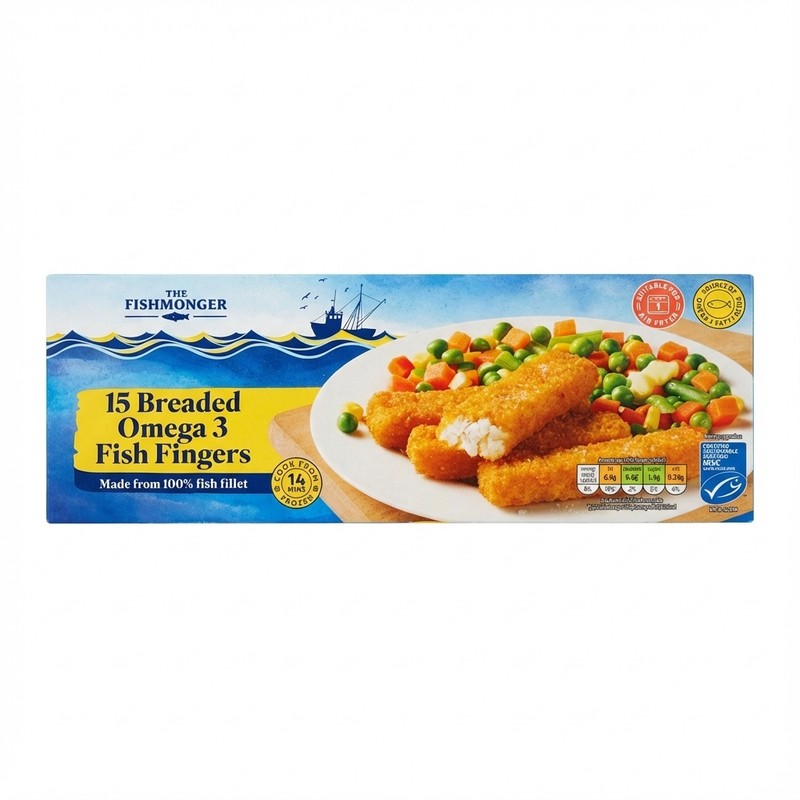 The Fishmonger Breaded Omega 3 Fish Fingers 15pcs