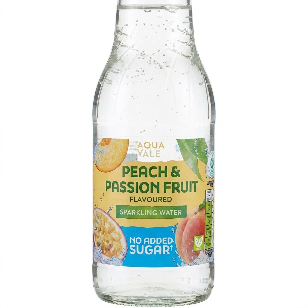 Aqua Vale Peach & Passion Fruit Sparkling Water 1l