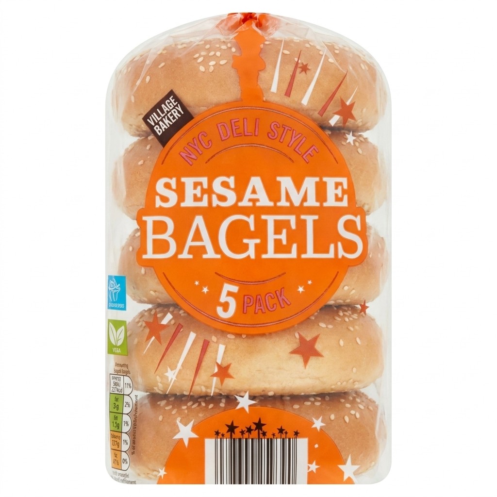 NYC Deli Style Sesame Bagels 5 Pack
