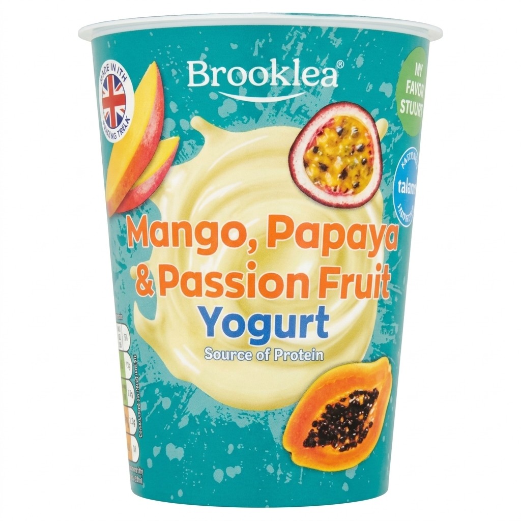 Brooklea Mango, Papaya & Passion Fruit Yogurt 450g