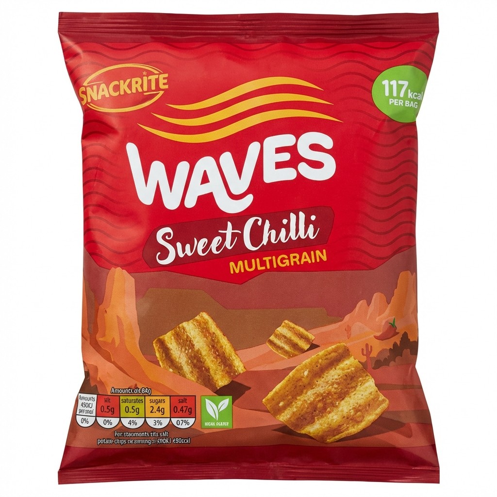 Snackrite Waves Sweet Chilli Multigrain 150g
