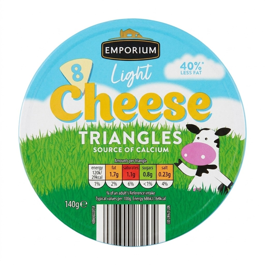 Emporium Light Cheese Triangles 140g