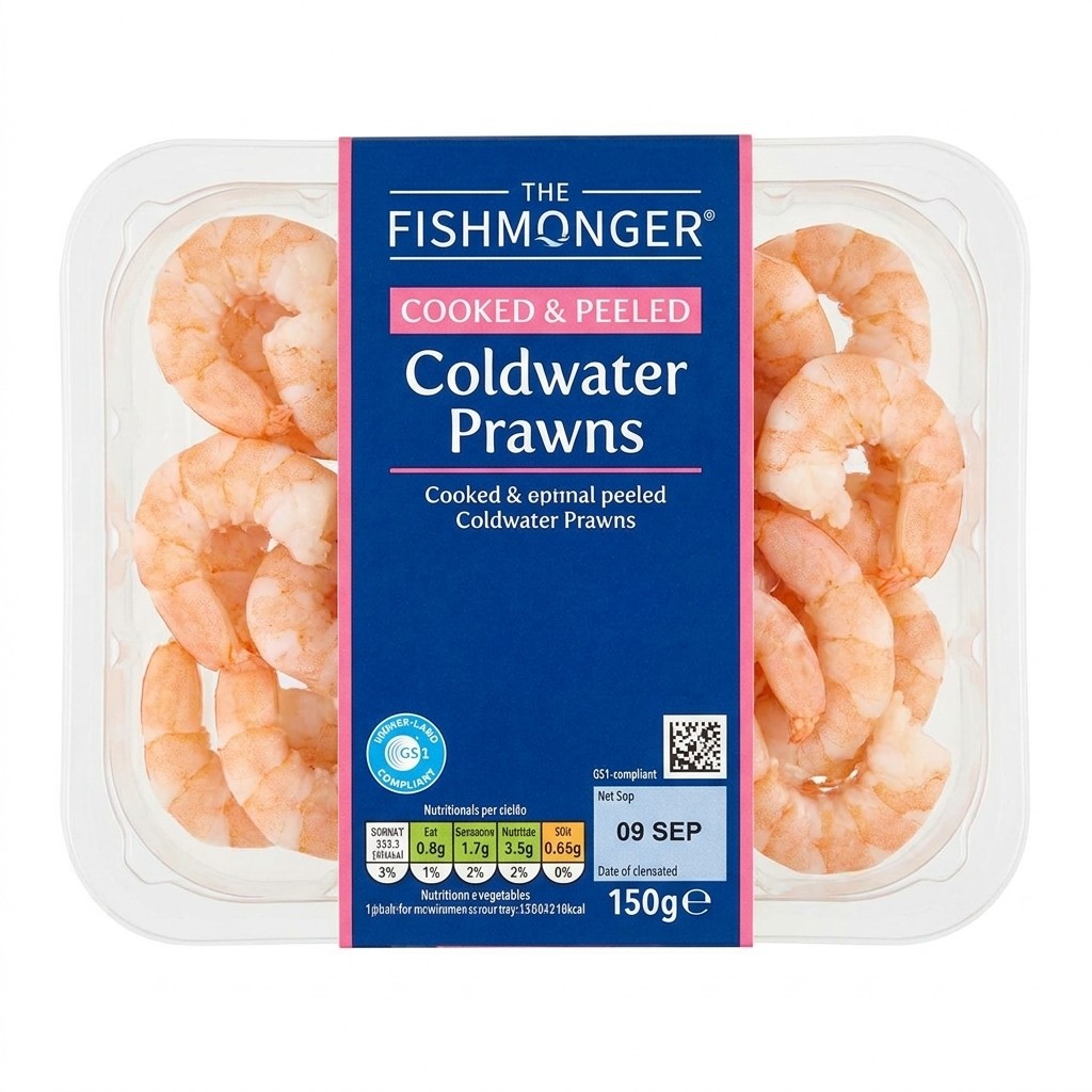The Fishmonger Cooked & Peeled Coldwater Prawns 150g
