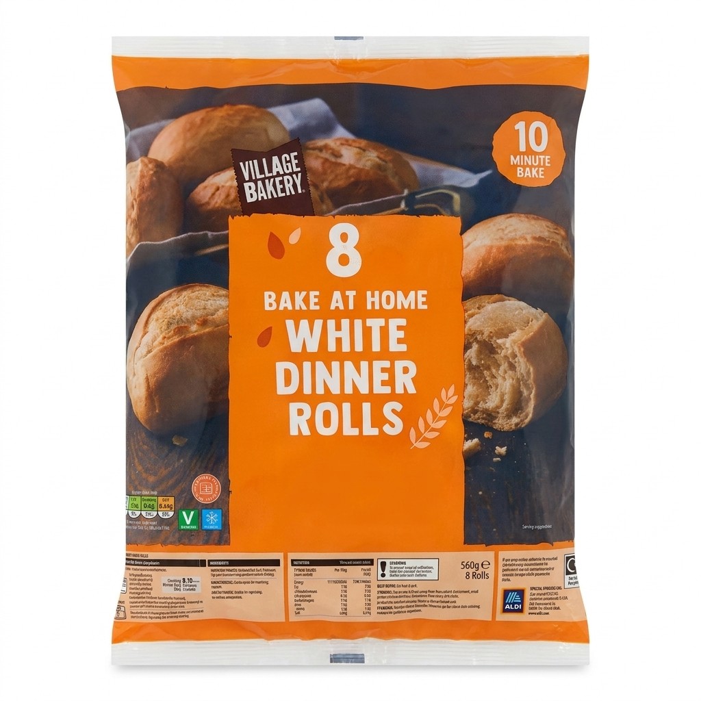 Village Bakery White Dinner Rolls 560g