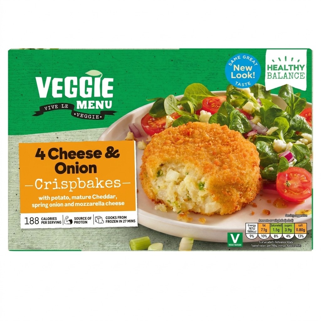Veggie Menu 4 Cheese & Onion Crispbakes 454g