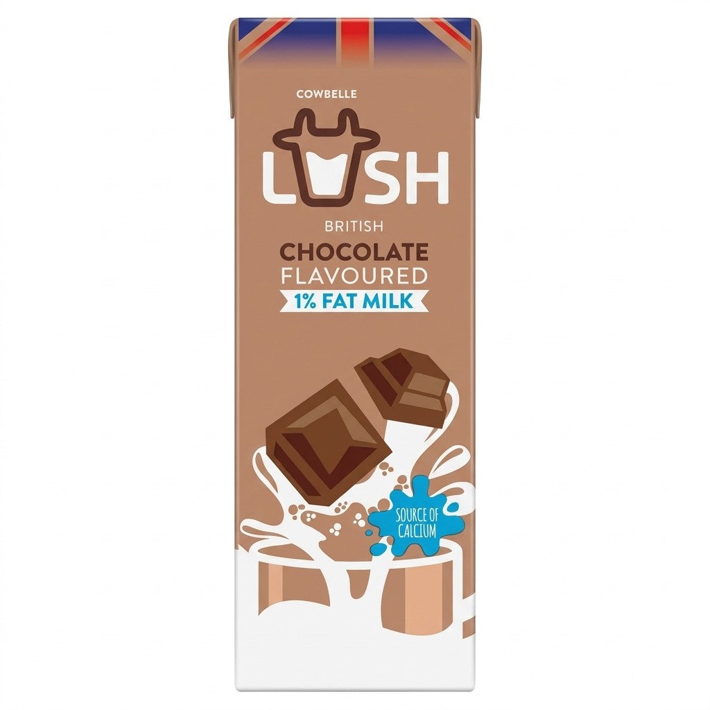 Cowbelle Lush British Chocolate Flavoured 1% Fat Milk 1L