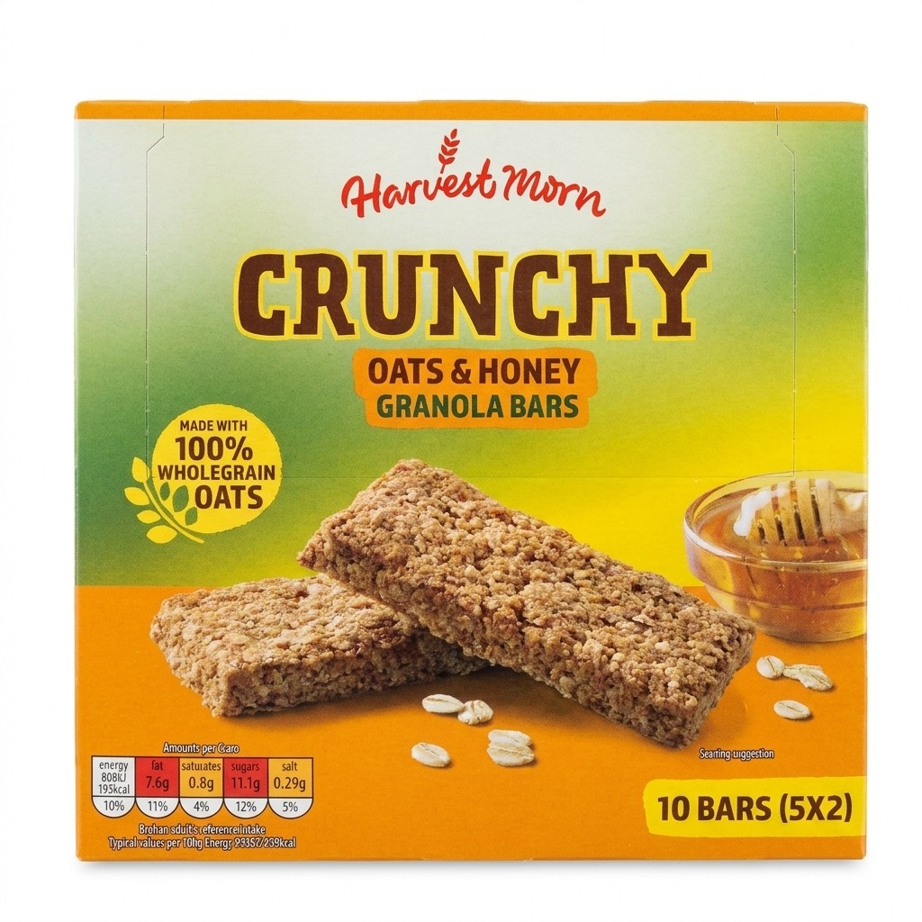 Harvest Morn Crunchy Oats & Honey Granola Bars 210g
