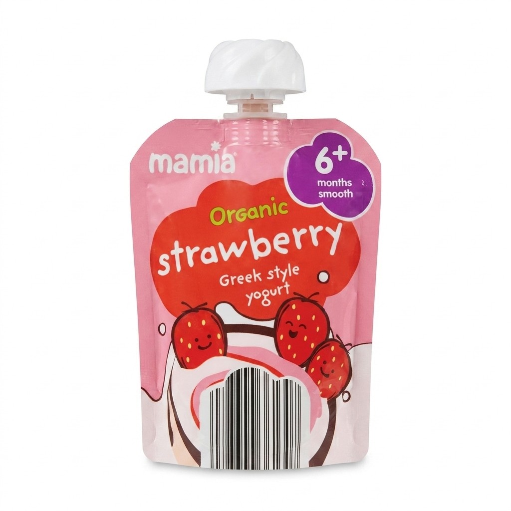 Mamia Organic Strawberry Greek Style Yogurt 90g
