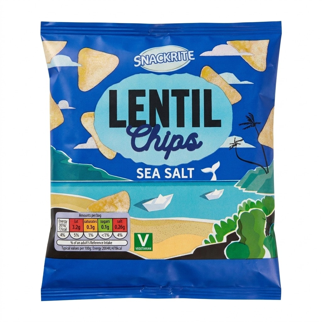 Snackrite Lentil Chips Sea Salt 15g