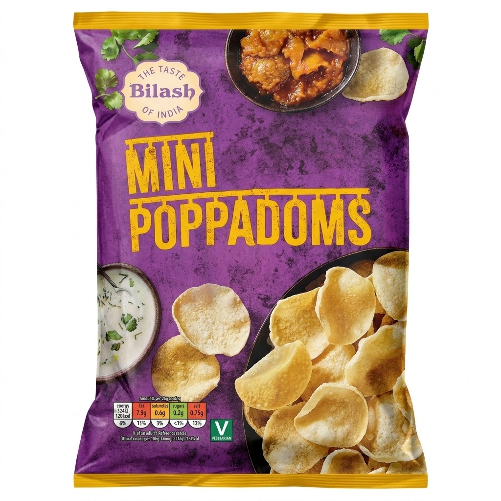 Bilash Mini Poppadoms 85g