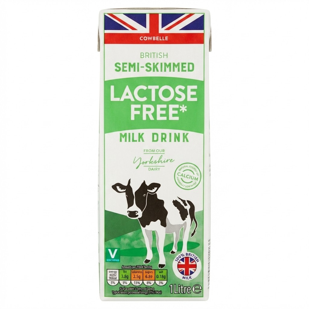 Cowbelle Lactose Free Semi-Skimmed Milk Drink 1l