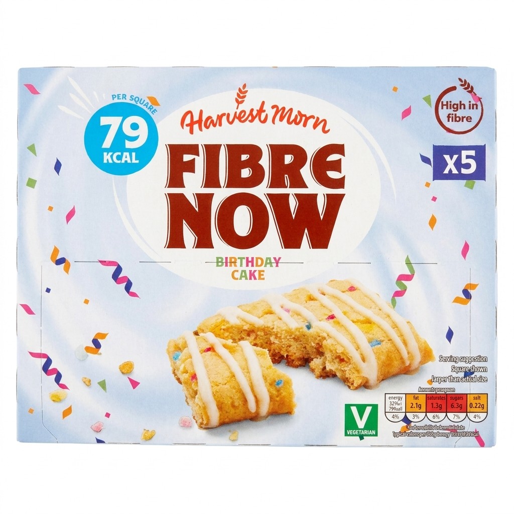 Harvest Morn Fibre Now Birthday Cake 120g