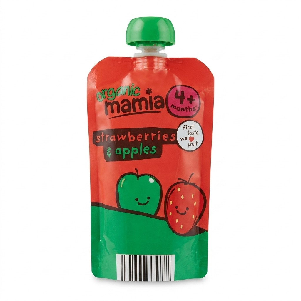 Mamia Organic Strawberries & Apples 120g