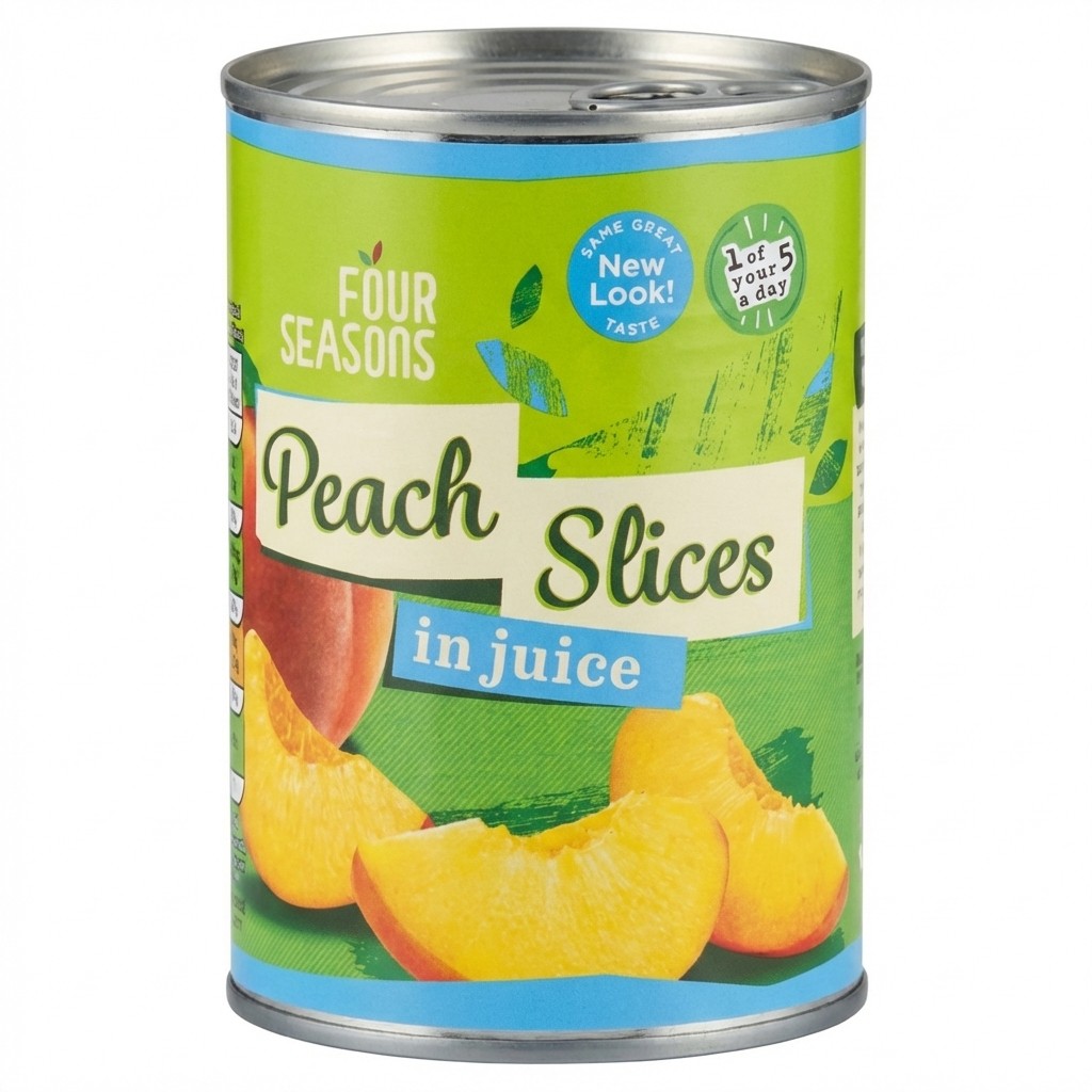 Four Seasons Peach Slices in Juice 411g