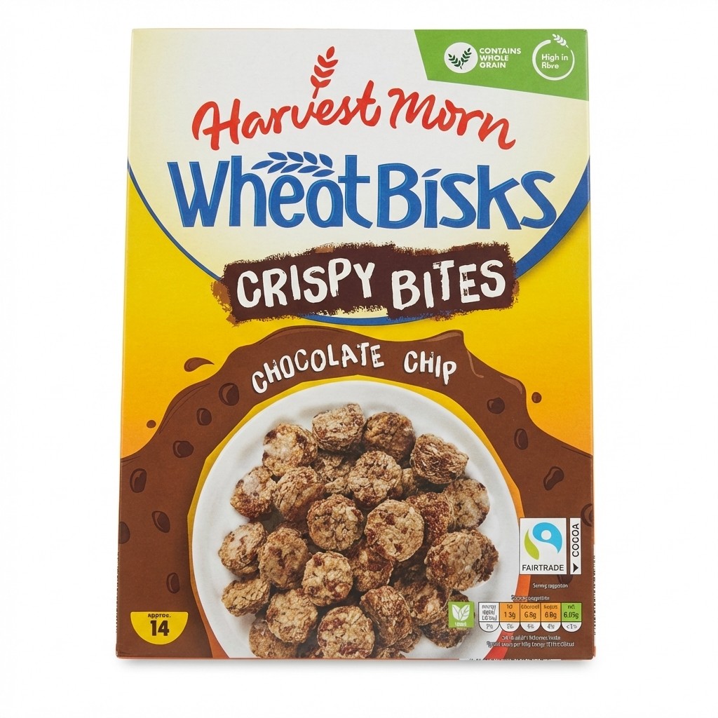 Harvest Morn Wheat Bisks Crispy Bites Chocolate Chip 530g
