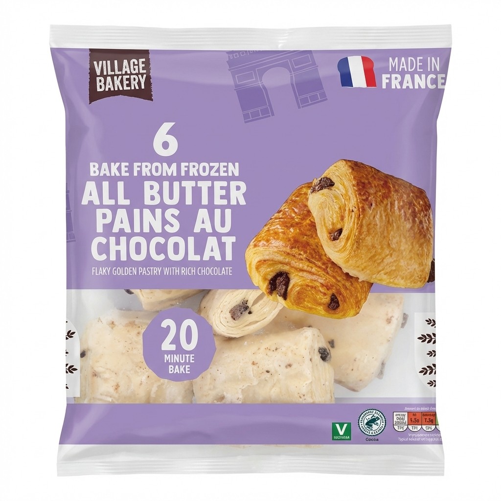 Village Bakery All Butter Pains Au Chocolat 6pcs