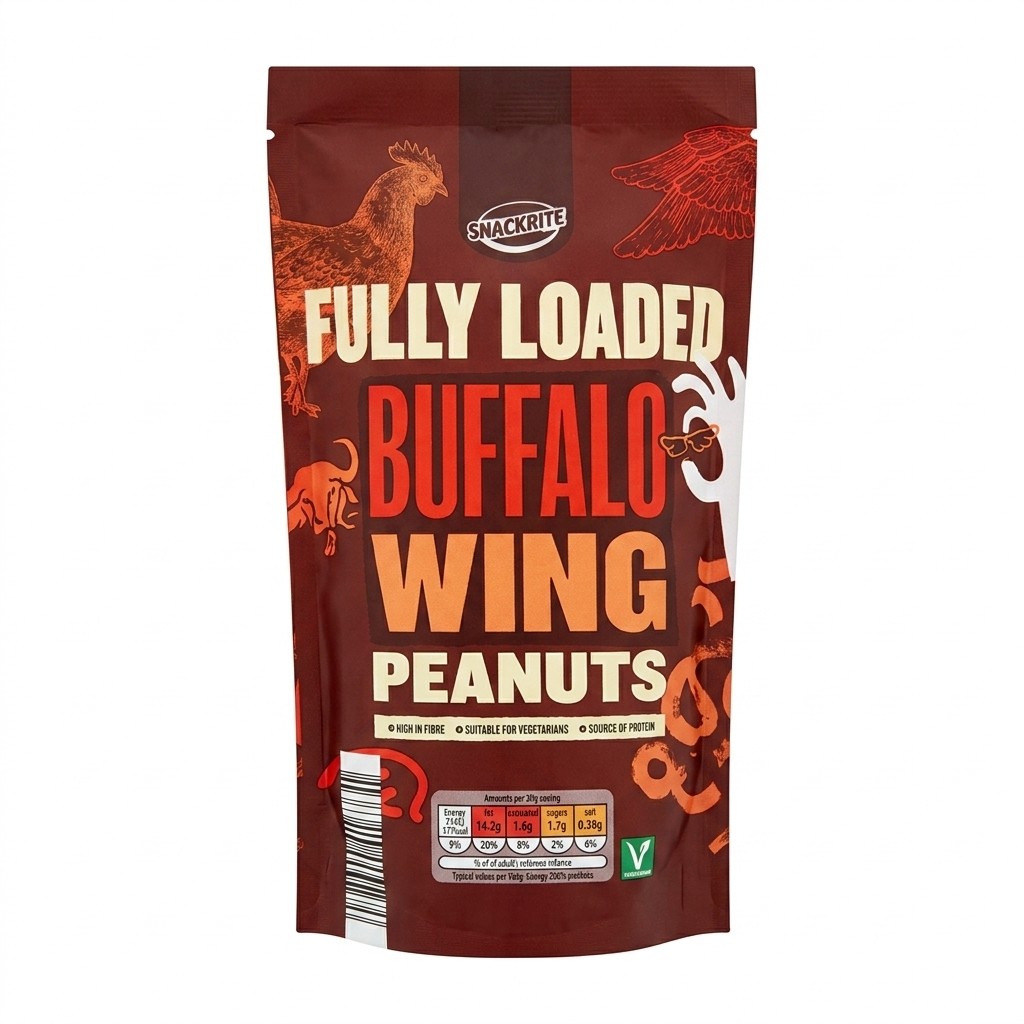 Snackrite Fully Loaded Buffalo Wing Peanuts 200g
