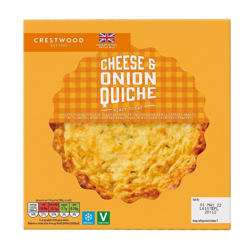 Crestwood Cheese & Onion Quiche 400g