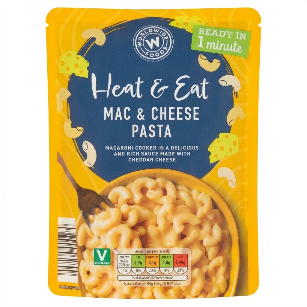 Worldwide Foods Heat & Eat Mac & Cheese Pasta 200g