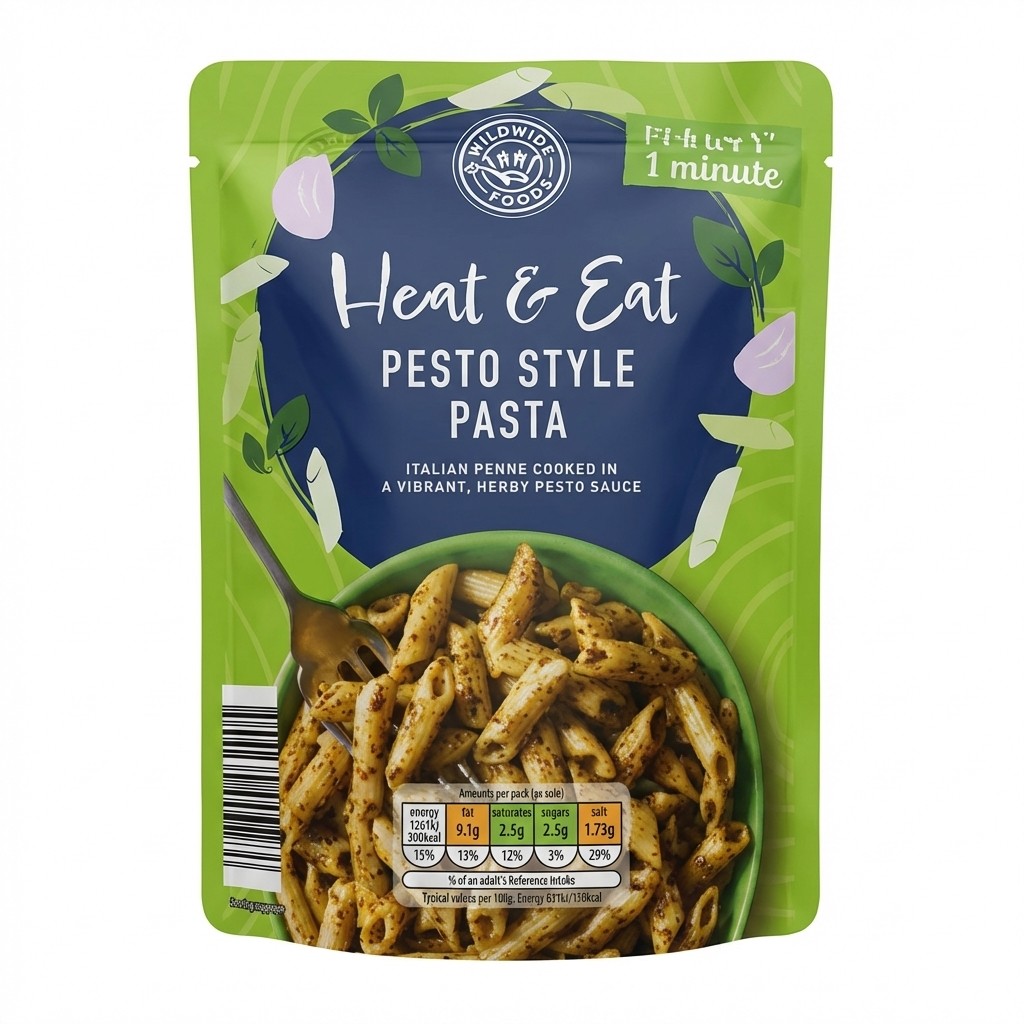 Worldwide Foods Heat & Eat Pesto Style Pasta 200g