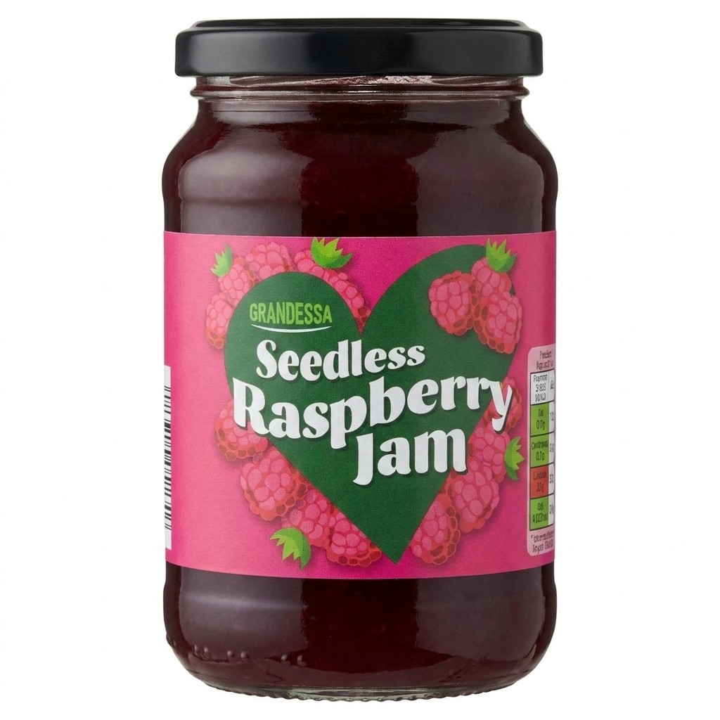 Grandessa Seedless Raspberry Jam 454g