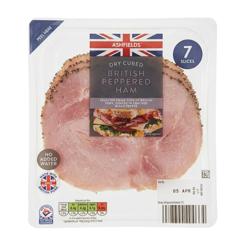 Ashfields British Peppered Ham 120g