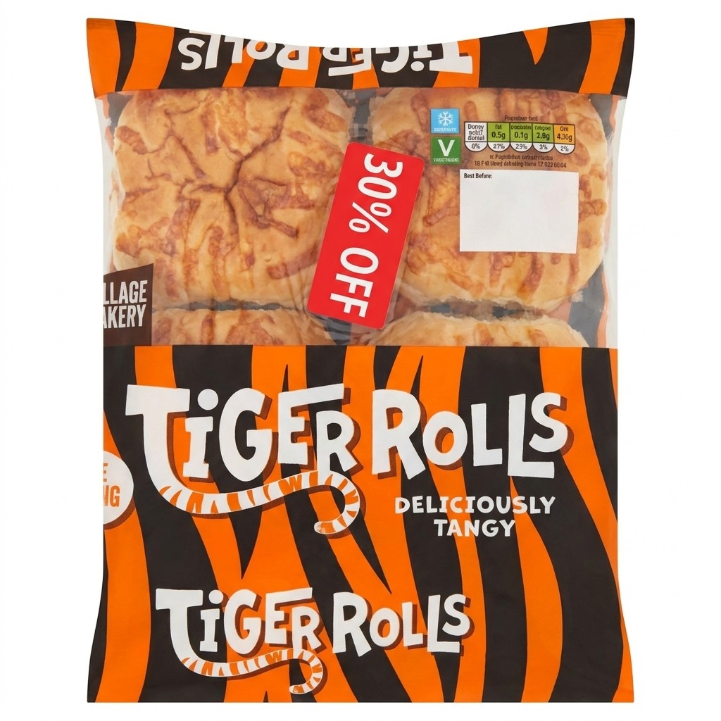 Village Bakery Tiger Rolls 4pcs