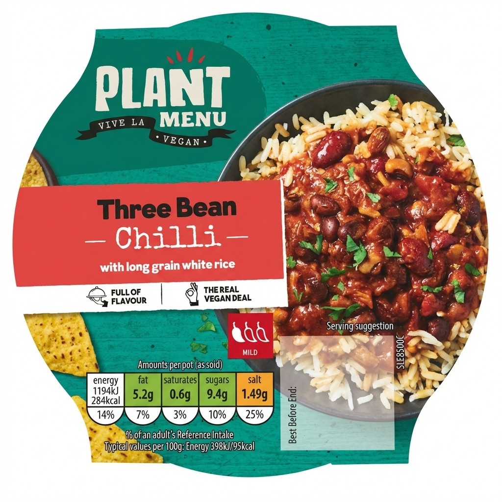 Plant Menu Three Bean Chilli 300g