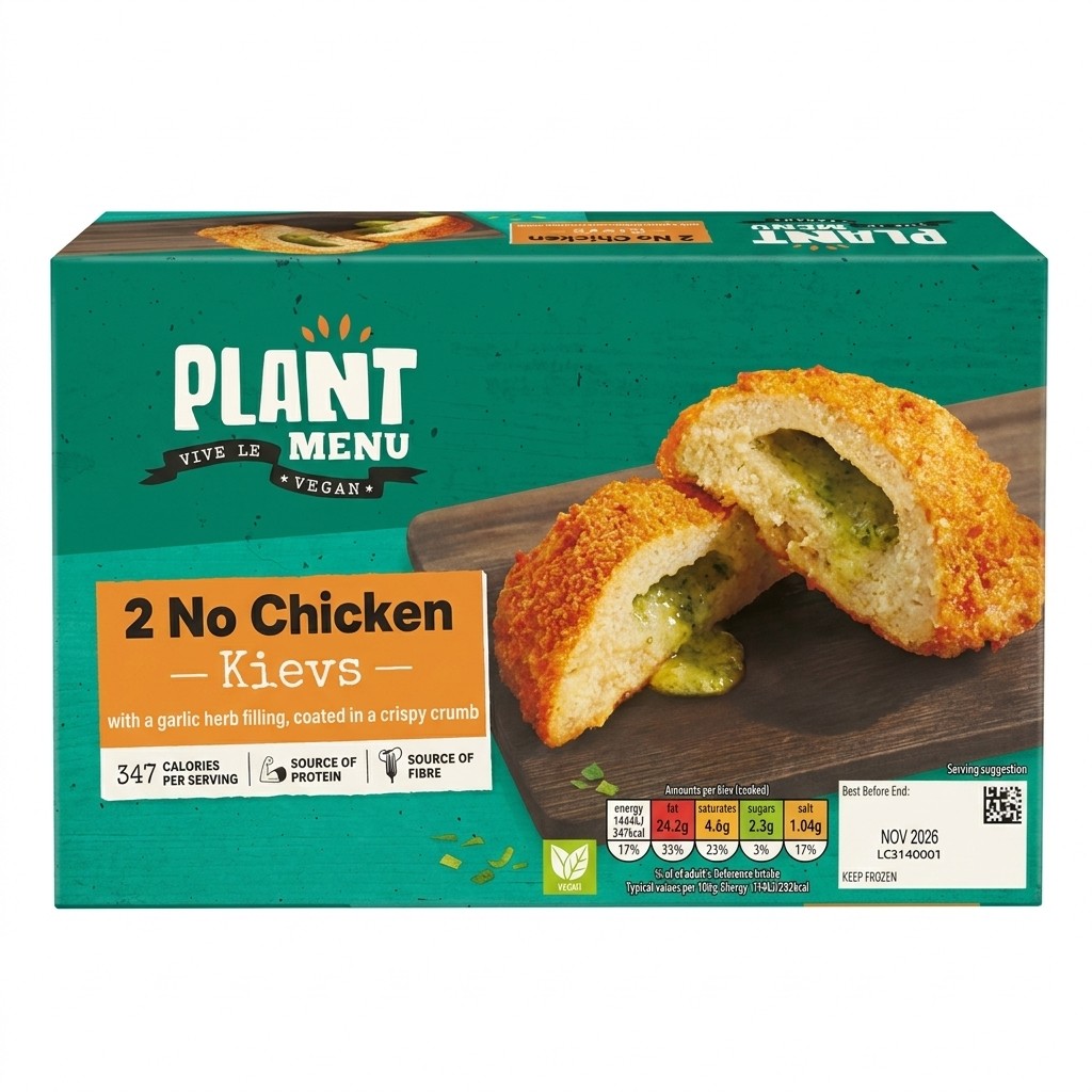 Plant Menu 2 No Chicken Kievs 280g