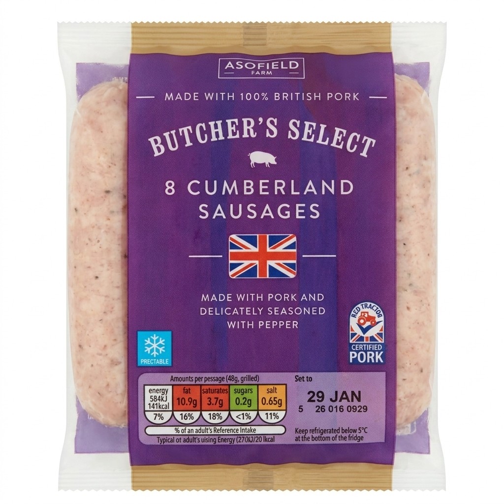 Butcher's Select Cumberland Sausages 454g