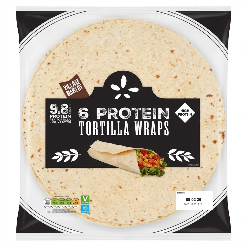 Village Bakery 6 Protein Tortilla Wraps 366g