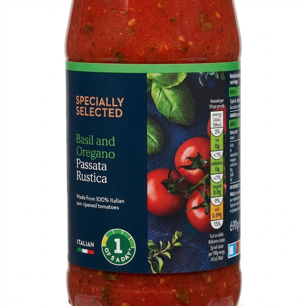 Specially Selected Basil and Oregano Passata Rustica 690g